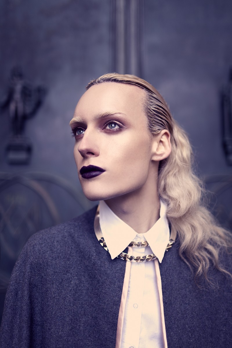 blonde androgynous model – Ari Koponen